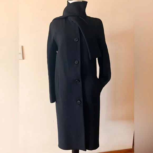 Vintage Moschino Cheap and chic Black Coat Italy size 40 US 6 - Picture 11 of 14